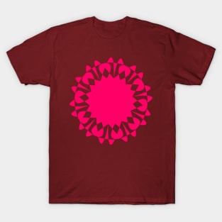 Pink flower digital art geometric T-Shirt